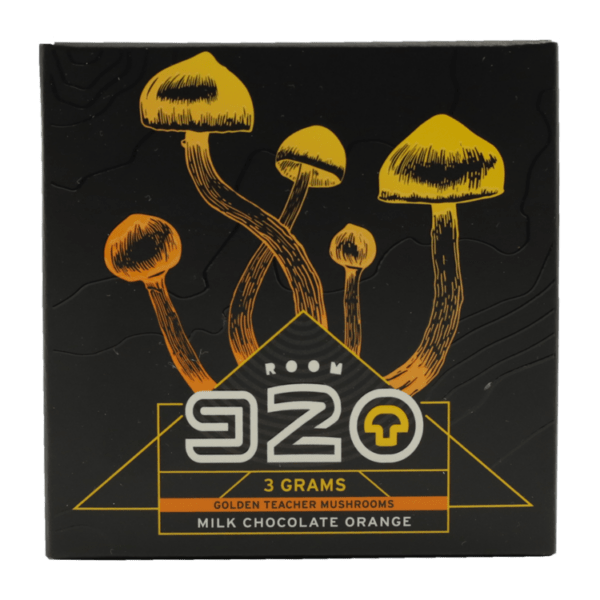 Room 920 - Mushroom Chocolate Bar - Milk Chocolate Orange - 3 grams | Schedule35 Canada