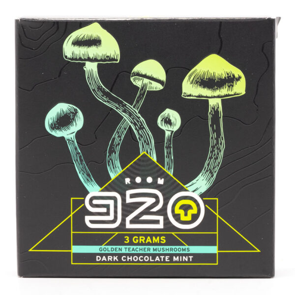 Room 920 - Mushroom Chocolate Bar - Dark Chocolate Mint - 3 grams | Schedule35 Canada