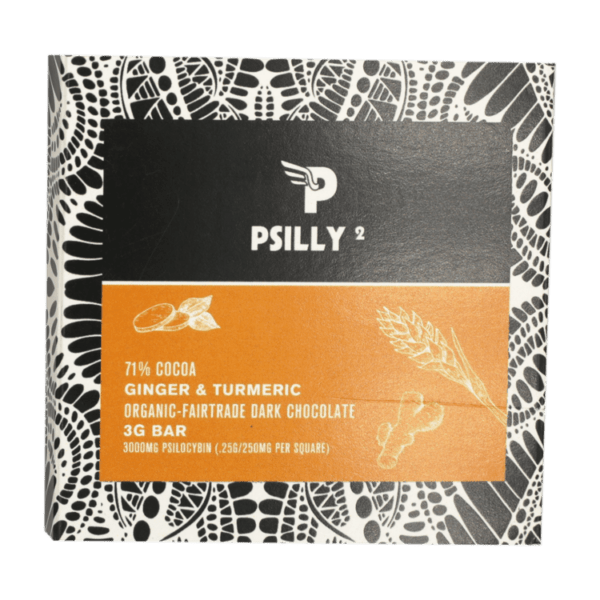 Psilly - Dark Chocolate Bar - Ginger & Turmeric | Schedule35 Canada