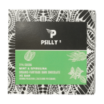 Psilly - Dark Chocolate Bar - Mint & Spirulina | Schedule35 Canada